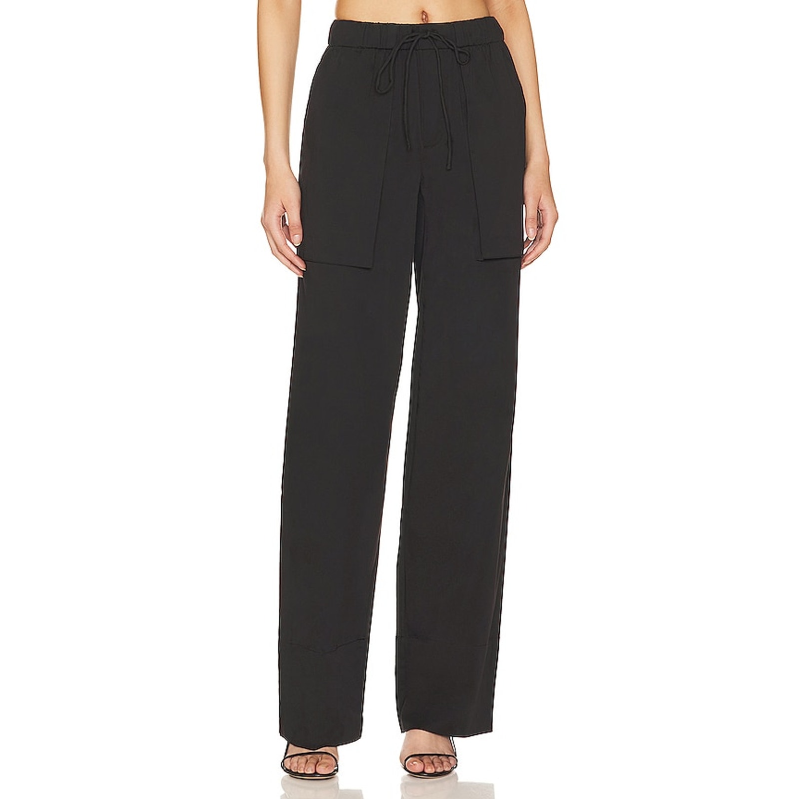 H:Ours 'Lennox' Black Cotton Pant Size S